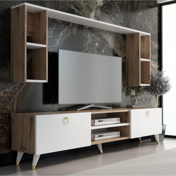 Mobilya Gezegeni Beyaz Çırağan Still Gold Tv Ünitesi - X2137 - Image 1