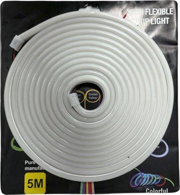 Neon şerit led 24v 8x16 mm 5 metre kesilebilir bağlantı aparatlı beyaz  / LAAM437 - Image 1