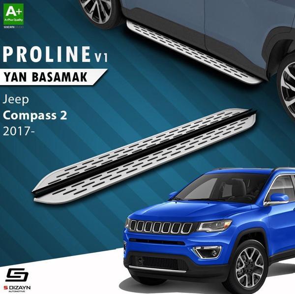 S-Dizayn Jeep Compass 2 OEM Still Pro V1 Aluminyum Yan Basamak 173 Cm 2017 Üzeri - Image 1