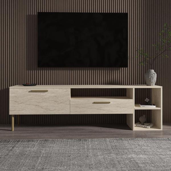 Parion Tv Ünitesi Traverten/Gold - Image 1