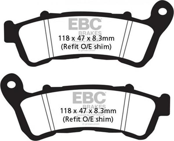 Ebc Fren Balatası Carbon Sfac388 2012-2014 Honda Nc 700 Dc Integra Uyumlu Ön Fren Balatası - Image 1