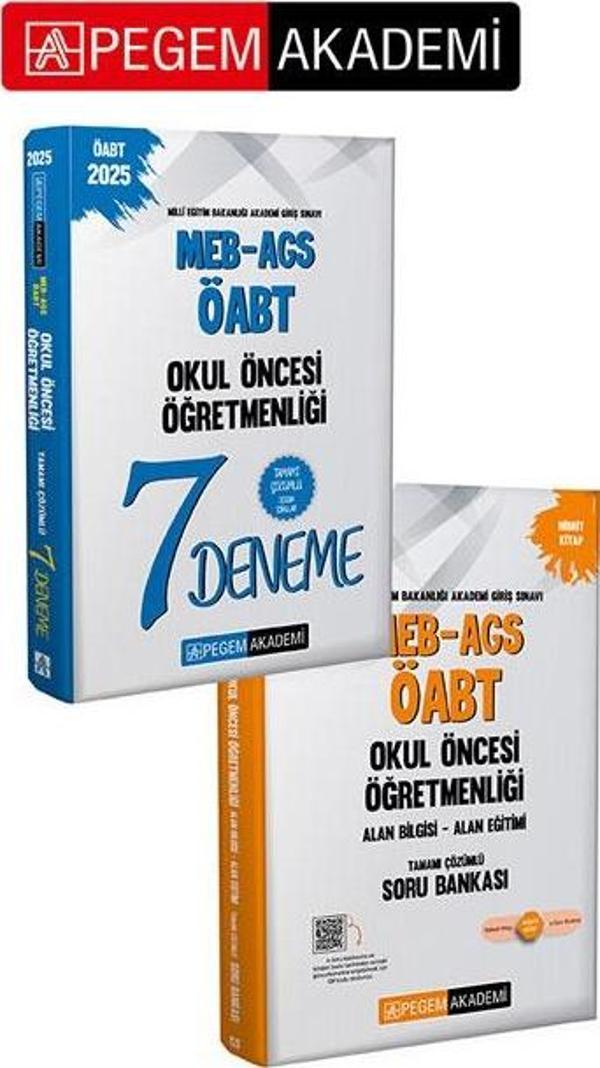 PEGEM AKADEMİ 2025 MEB-AGS-ÖABT Okul Öncesi Öğretmenliği Tamamı Çözümlü 7 Deneme + 2025 MEB-AGS-ÖABT - Pegem Akademi Yayıncılık - Image 1