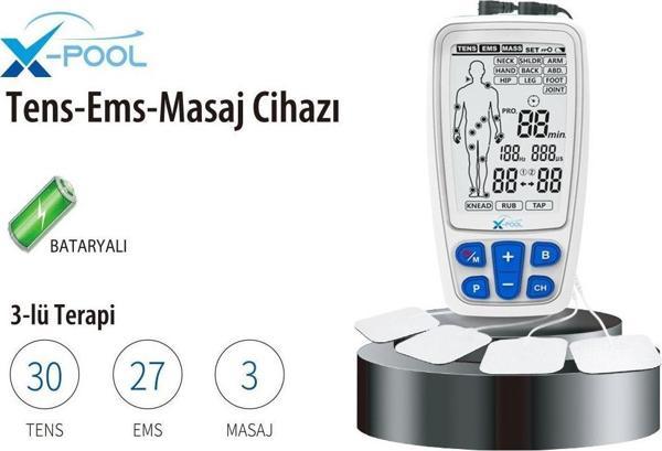 X-Pool Bataryalı 2 Kanallı Dijital Tens Ems Masaj Cihazı  - Image 1