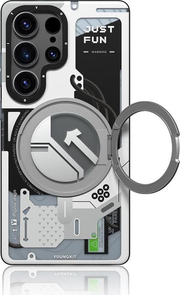 Galaxy S25 Ultra Kılıf Magsafe Şarj Özellikli Youngkit 360° Standlı Starship Serisi Kapak - Image 1