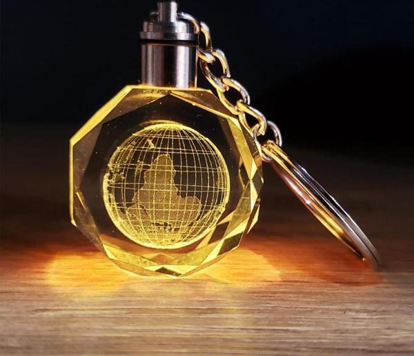 Kristal Dünya Tasarımlı Renk Değiştiren Anahtarlık - Image 1