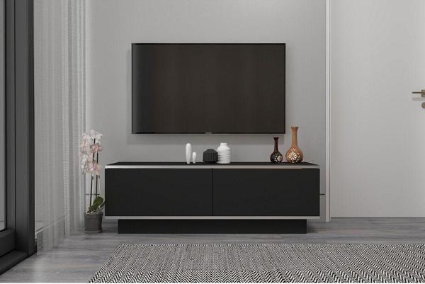 Mobilya Gezegeni Ares Tv Ünitesi 135 Cm Siyah-Gümüş - Image 1