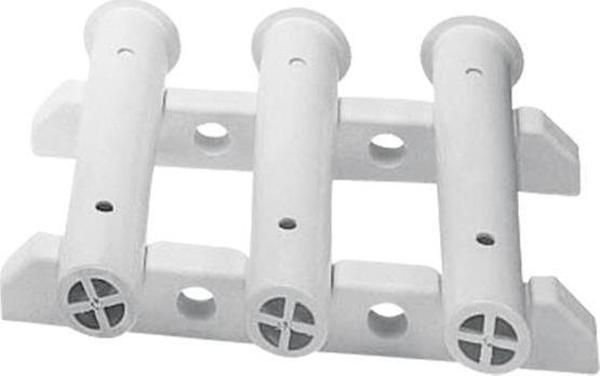 Nuova Rade Storage Rack Set for 3 Rods, Bulkhead Mount, White - Image 1