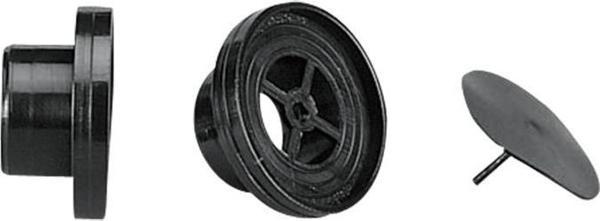 Nuova Rade Drain Plug w/Non-Ret. Valve f/Thru-hull,Ø22mm,Black - Image 1