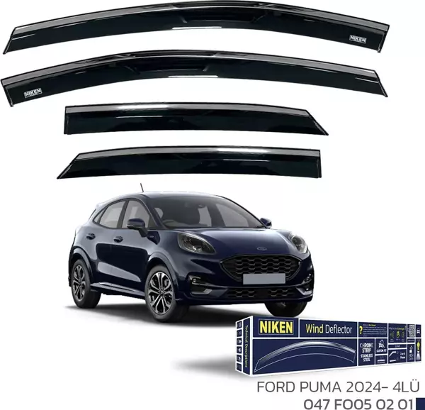 FORD PUMA 2024 - KROMLU CAM RÜZGARLIĞI 4 LÜ - Image 1