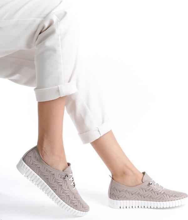 Hakiki Deri Ortopedik Hassas Ciltler İçin Çok Yumuşak Vizon Kadın Ayakkabı  Artı-Artı014-ALK054 - Image 1