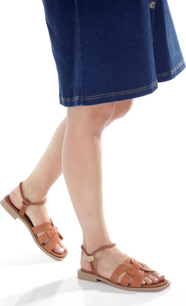 MİA028-3012 Hakiki Deri Kadın Günlük Ortopedik TABA Tatil Sandalet - Image 1