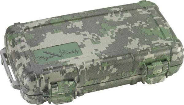 Cigar Caddy 5 Kamuflaj Travel Humidor Puro Kutusu - Image 1