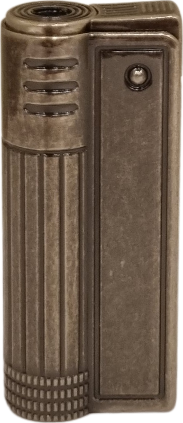 PremiumQuality Fırçalı Gümüş Tek Torch Pürmüz Metal Puro Çakmağı - Image 1