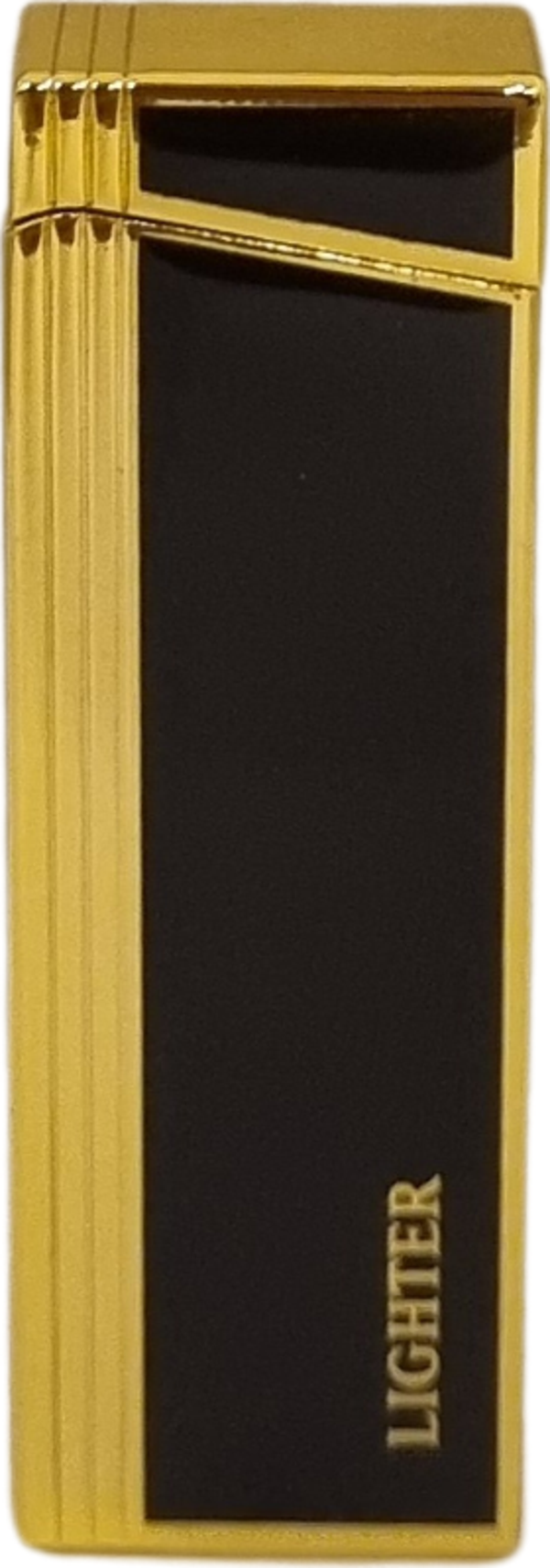 PremiumQuality Gold - Siyah Tek Torch Pürmüz Metal Puro Çakmağı - Image 1