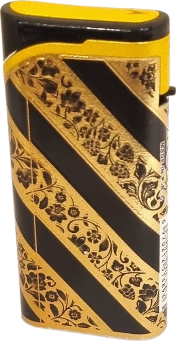 PremiumQuality Gold - Siyah Tek Torch Pürmüz Plastik Puro Çakmağı - Image 1