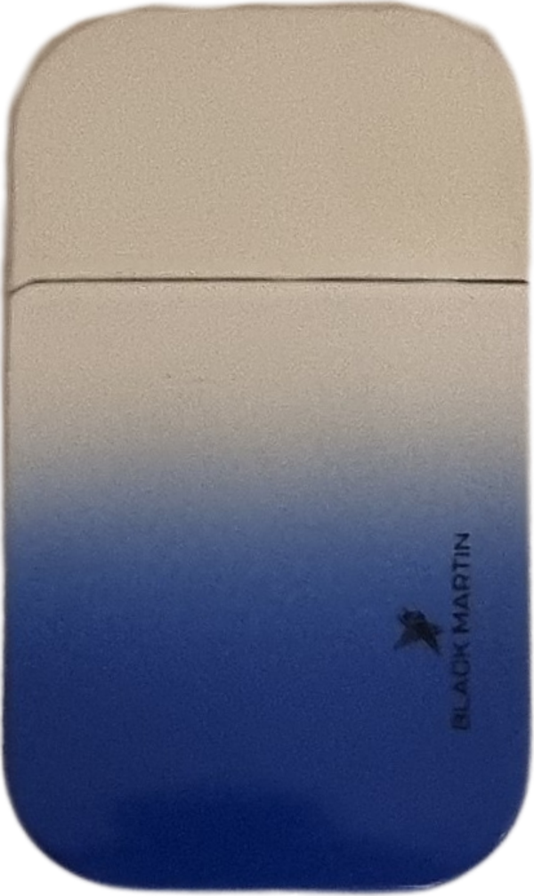Black Martin Tek Torch Pürmüz Beyaz-Mavi Metal Puro Çakmağı - Image 1