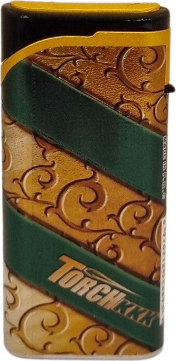PremiumQuality Gold - Yeşil Tek Torch Pürmüz Plastik Puro Çakmağı - Image 1