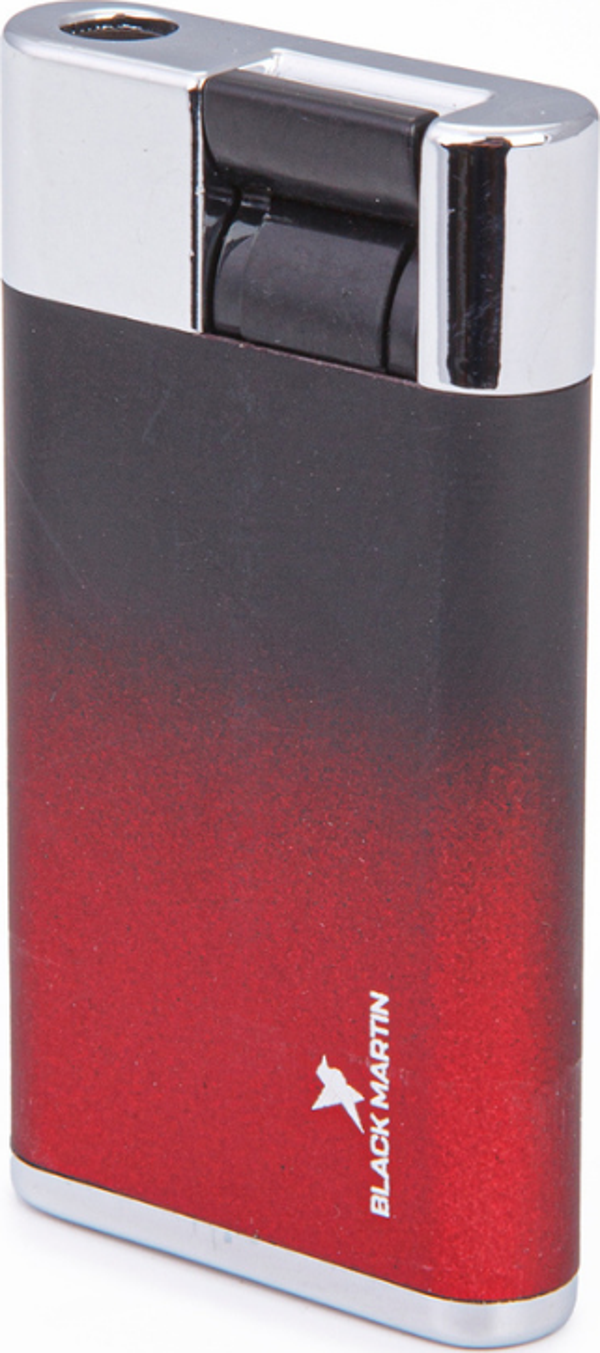 Black Martin Tek Torch Pürmüz Bordo-Siyah Metal Puro Çakmağı - Image 1