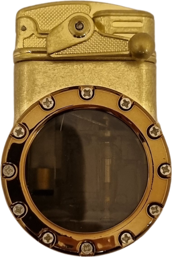 PremiumQuality Gold Çift Torch Pürmüz Metal Puro Çakmağı - Image 1
