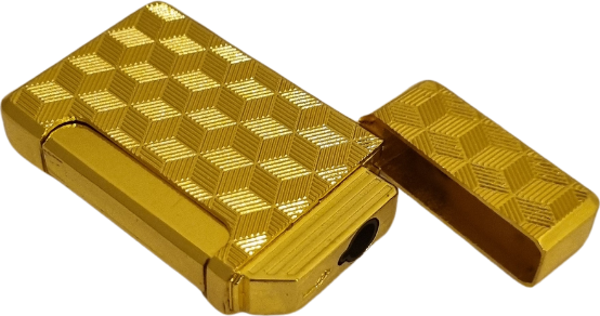 Black Martin Tek Torch Pürmüz Gold Desenli Metal Puro Çakmağı - Image 1