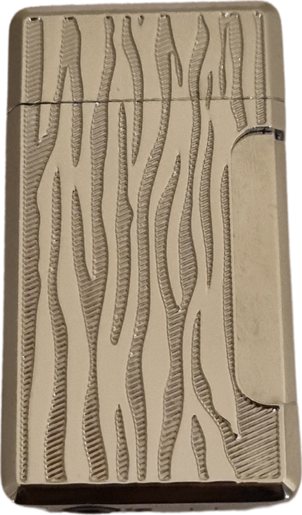 Black Martin Tek Torch Pürmüz Gümüş Desenli Metal Puro Çakmağı - Image 1