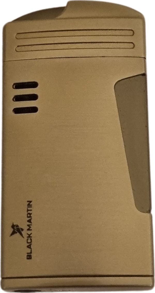 Black Martin Tek Torch Pürmüz Gümüş Metal Puro Çakmağı - Image 1