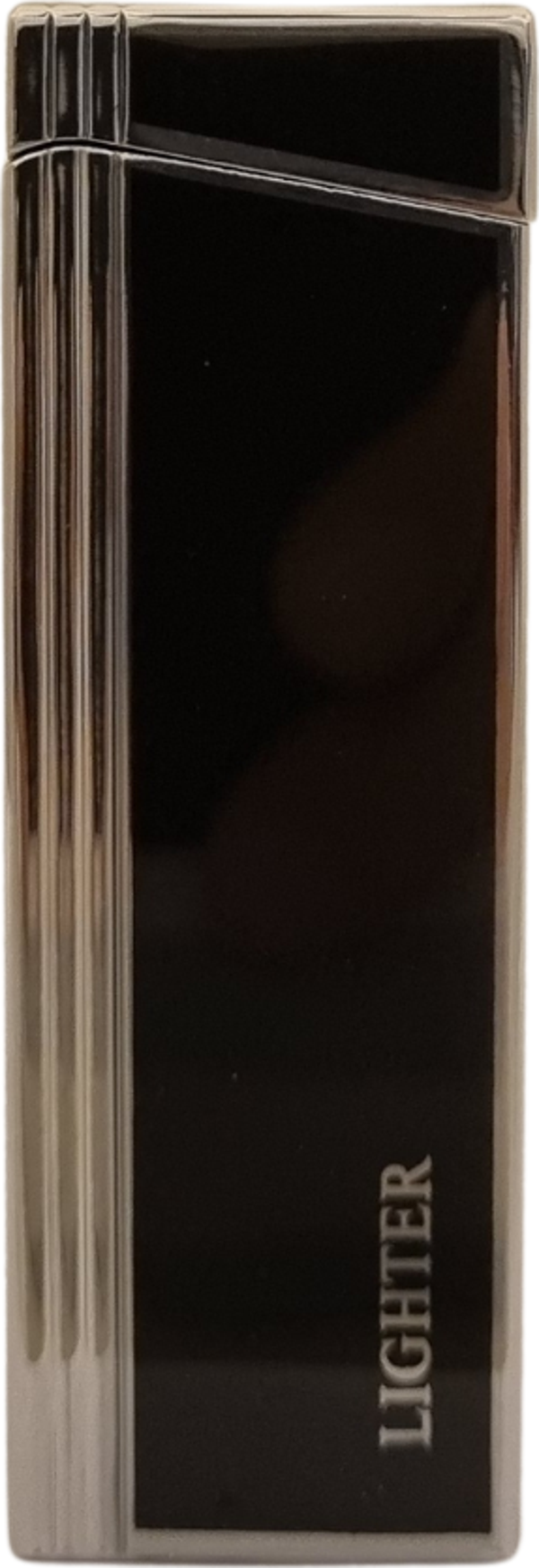 PremiumQuality Gümüş - Siyah Tek Torch Pürmüz Metal Puro Çakmağı - Image 1