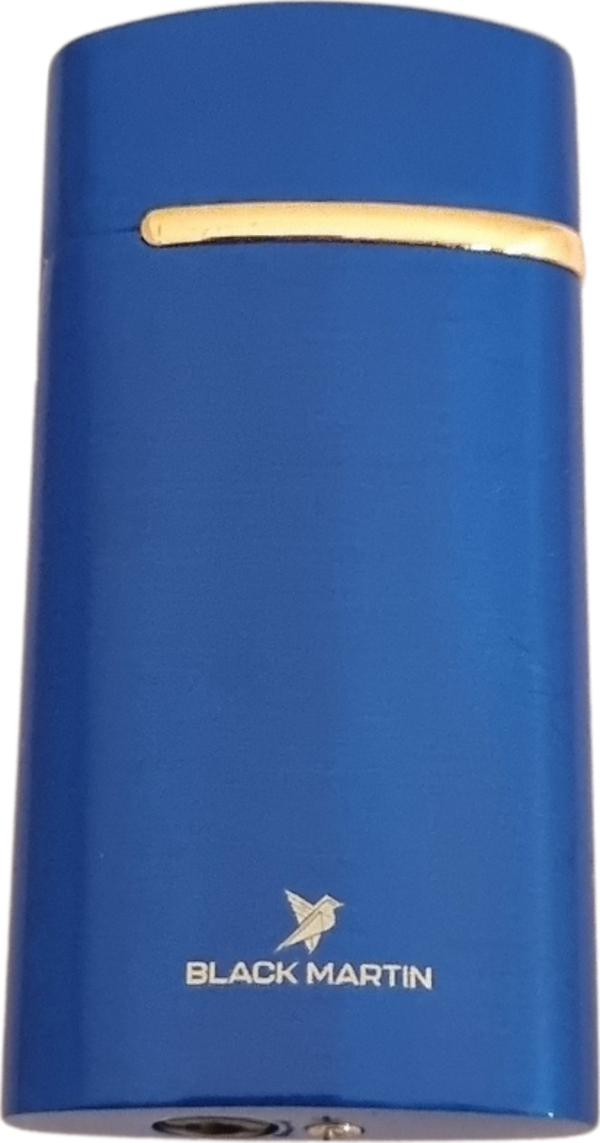 Black Martin Tek Torch Pürmüz Mavi Metal Puro Çakmağı - Image 1