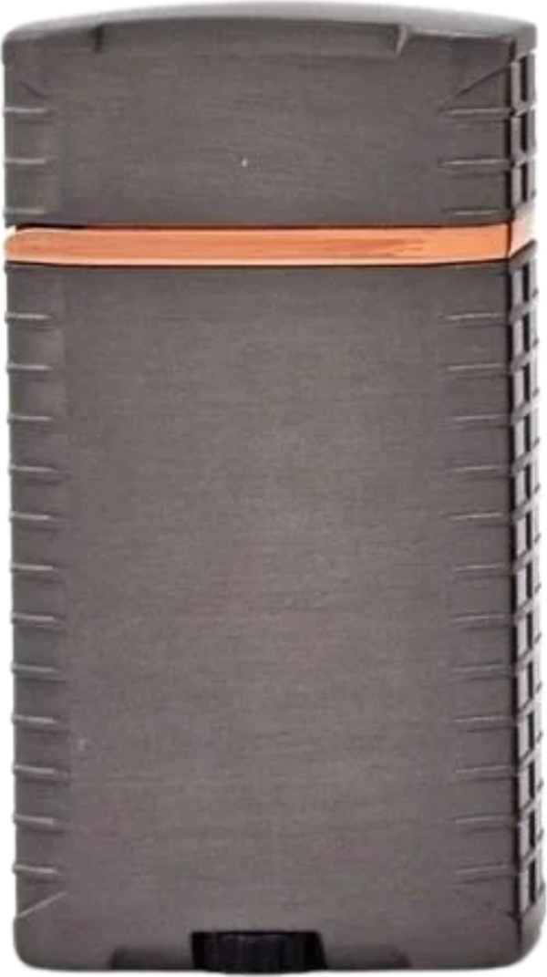 PremiumQuality Gunmetal Çift Torch Pürmüz Metal Puro Çakmağı - Image 1