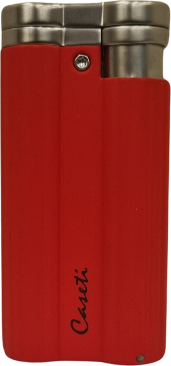Caseti Tek Torch Pürmüz Mat Kırmızı Puro Çakmağı - Image 1