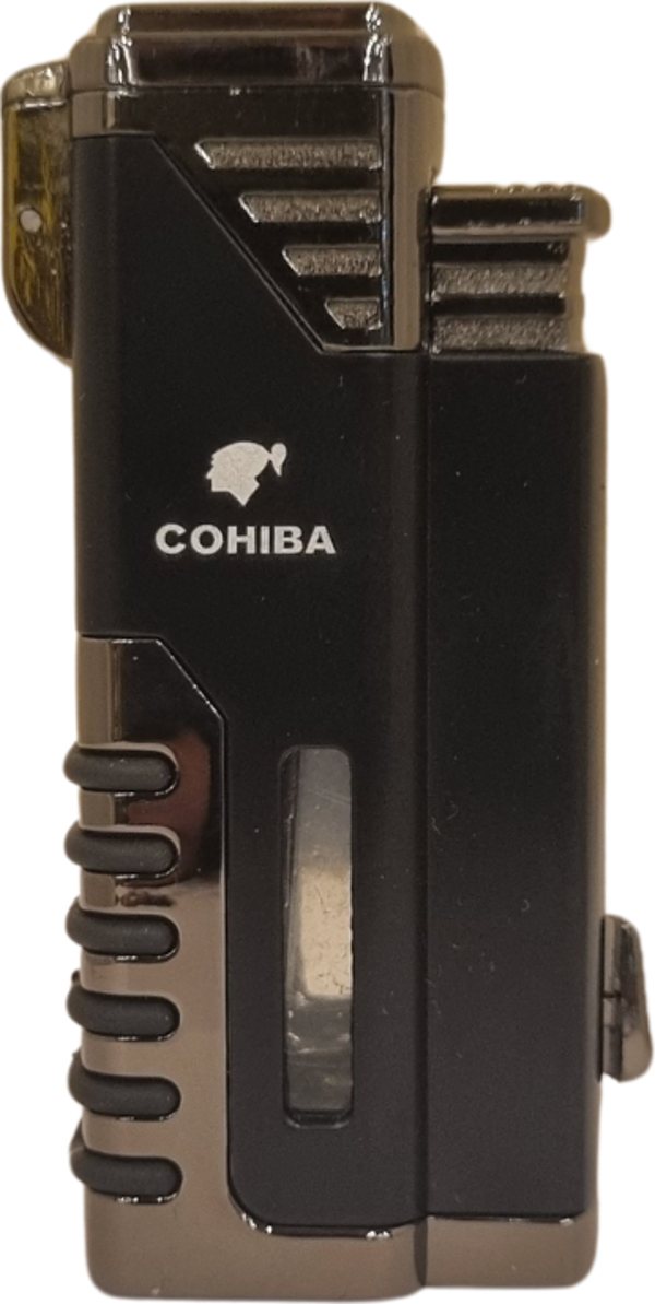 Cohiba 4 Torch Pürmüz Siyah-Gunmetal Metal Puro Çakmağı - Image 1
