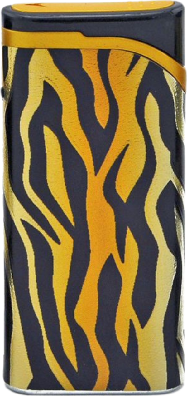 PremiumQuality Zebra Desenli Siyah Tek Torch Pürmüz Plastik Puro Çakmağı - Image 1