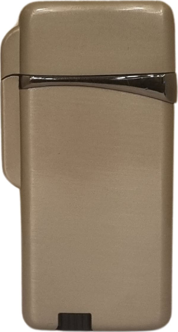 PremiumQuallity Gümüş Metal Tek Torch Pürmüz Puro Çakmağı - Image 1