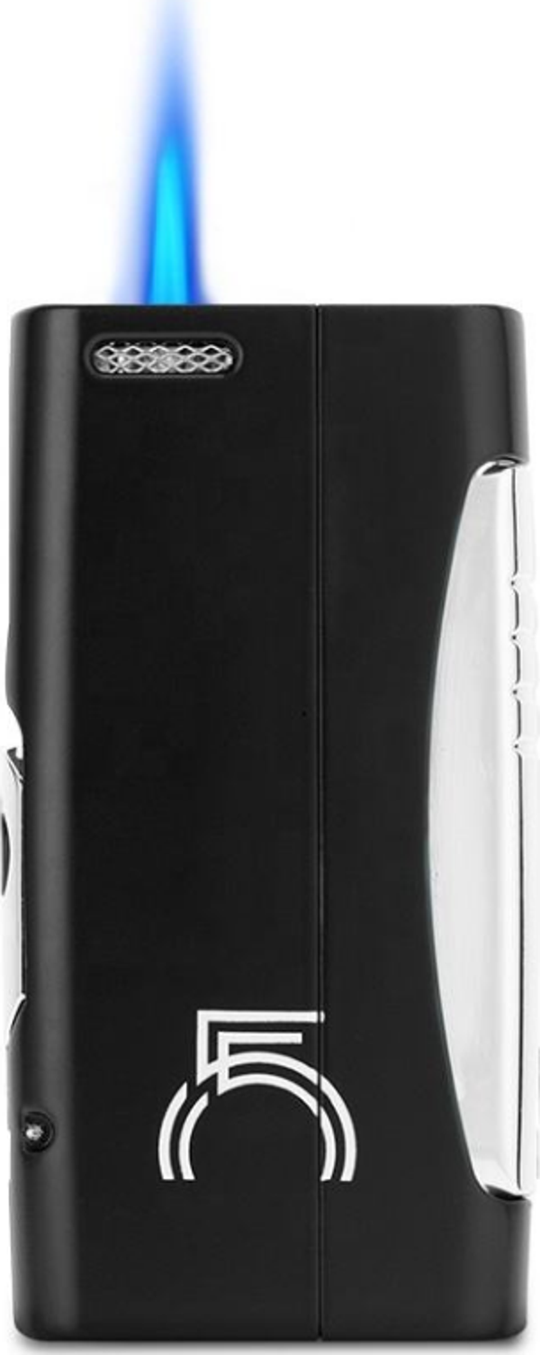 Cohiba Tek Torch Pürmüz 55. Yıl Özel Üretim Dahili Delicili Siyah-Gümüş Puro Çakmağı - Image 1