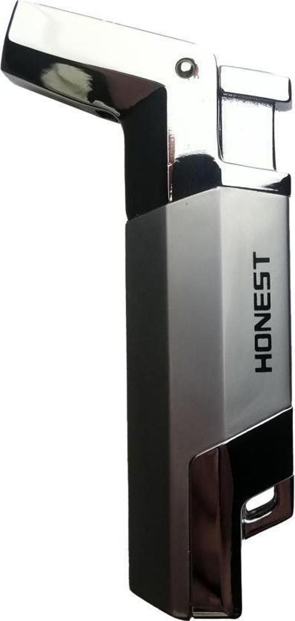 Honest Gümüş Tek Torch Pürmüz Puro Çakmağı - Image 1