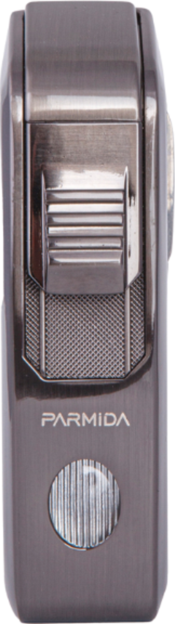 Parmida Tek Torch Pürmüz Gunmetal-Ahşap Desenli Dahili Puro Makaslı Metal Puro Çakmağı - Image 1