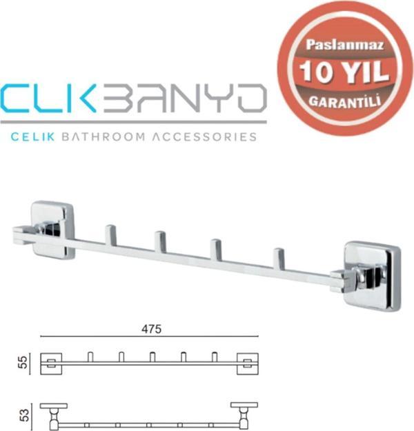 Çelik Banyo Ku10-011 Kumru 5'Li Askılık - Image 1