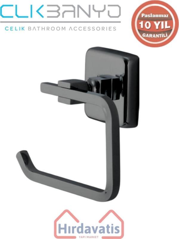 Çelik Banyo Paslanmaz Pirinç Kumru Açık Kağıtlık Mat Siyah - Image 1