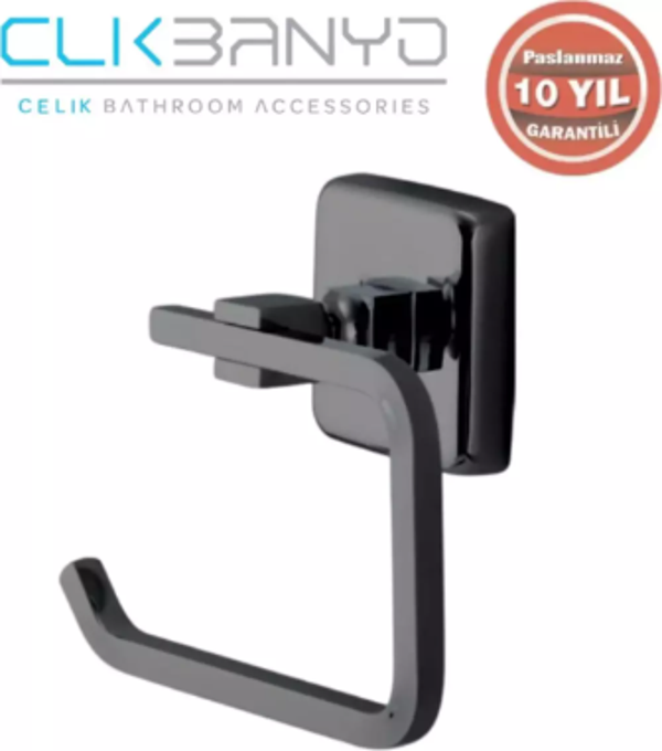 Çelik Banyo Paslanmaz Pirinç Kumru Açık Kağıtlık Mat Siyah - Image 1