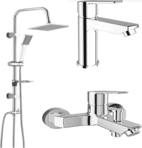 Kale Mare Banyo Lavabo Bataryası Tema 53260 Tepe Duş Seti - Image 1