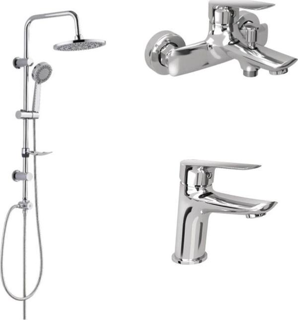Kale Tandem Banyo + Lavabo Bataryası Ve 53230 Tepe Duş Seti - Image 1