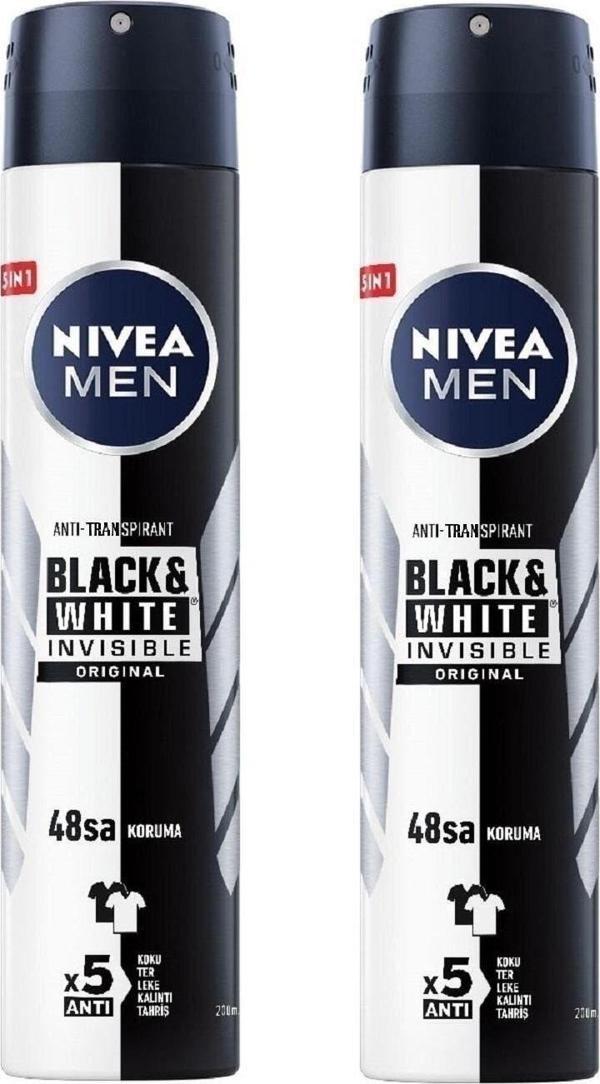 Nıvea Men Invisible Black Ve White Original Erkek Deodorant 200 Ml - Image 1