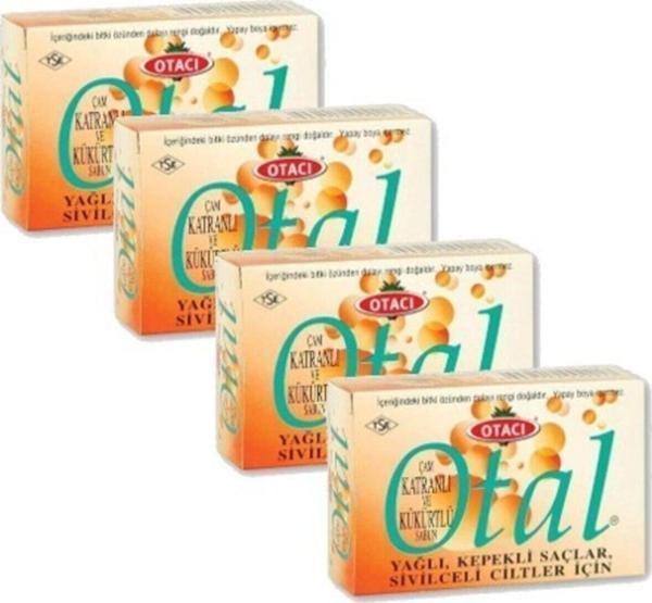 Otacı Çam Katranlı Ve Kükürtlü Sabun 80 Gr 4 Adet - Image 1
