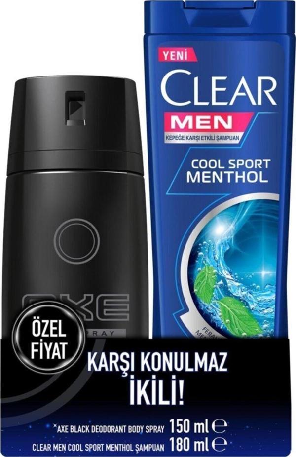 Axe Deodorant Black 150Ml+Clear Cool 180Ml - Image 1