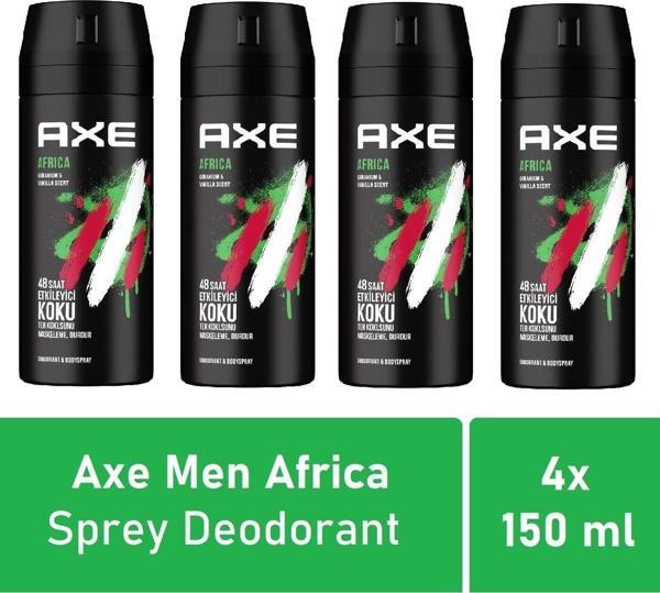 Axe Men Deodorant Africa 150 Ml - 4'Lü Avantaj Seti - Image 1