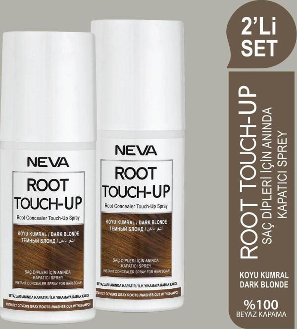 Root Touch-Up 2'Li Set Koyu Kumral Saç Dipleri Için Anında Kapatıcı Sprey 75Ml - Image 1