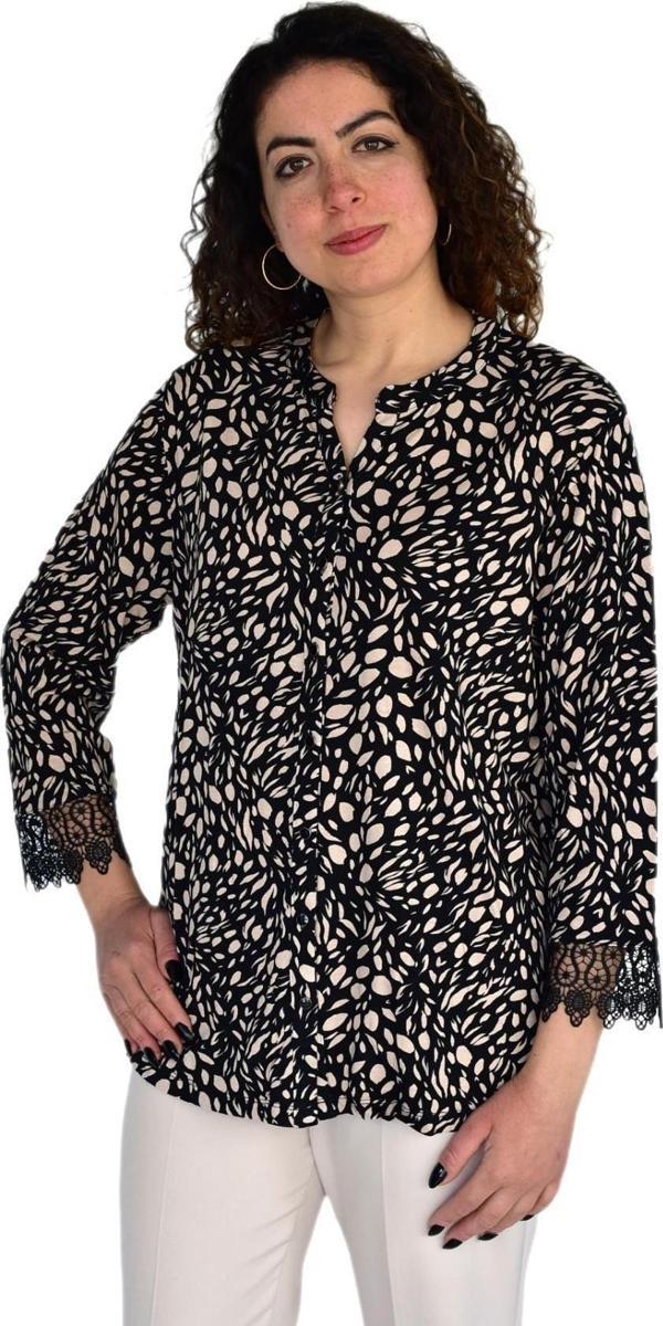 Kadın Leopar Desen Baskılı Viscon Bluz BGL-ST04281 - Image 1