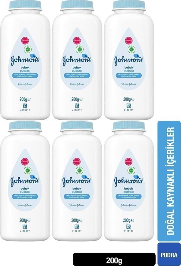Johnson'S Baby Bebek Pudrası 200Gr (6 Lı Set) - Image 1