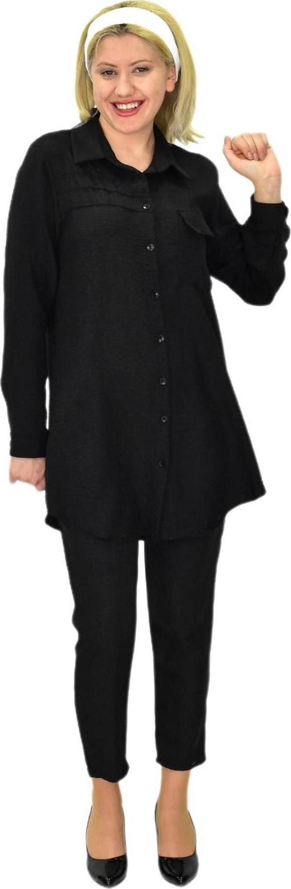 Kadın Tek Cep Kapaklı Ayrobin Gömlek BGL-ST03725 - Image 1