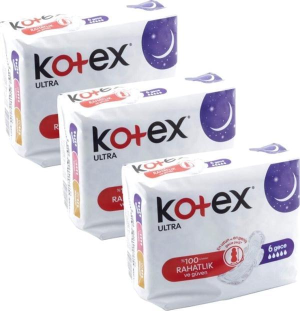 Kotex Hijyenik Ped Ultra Extra Gece X 3 Adet - Image 1